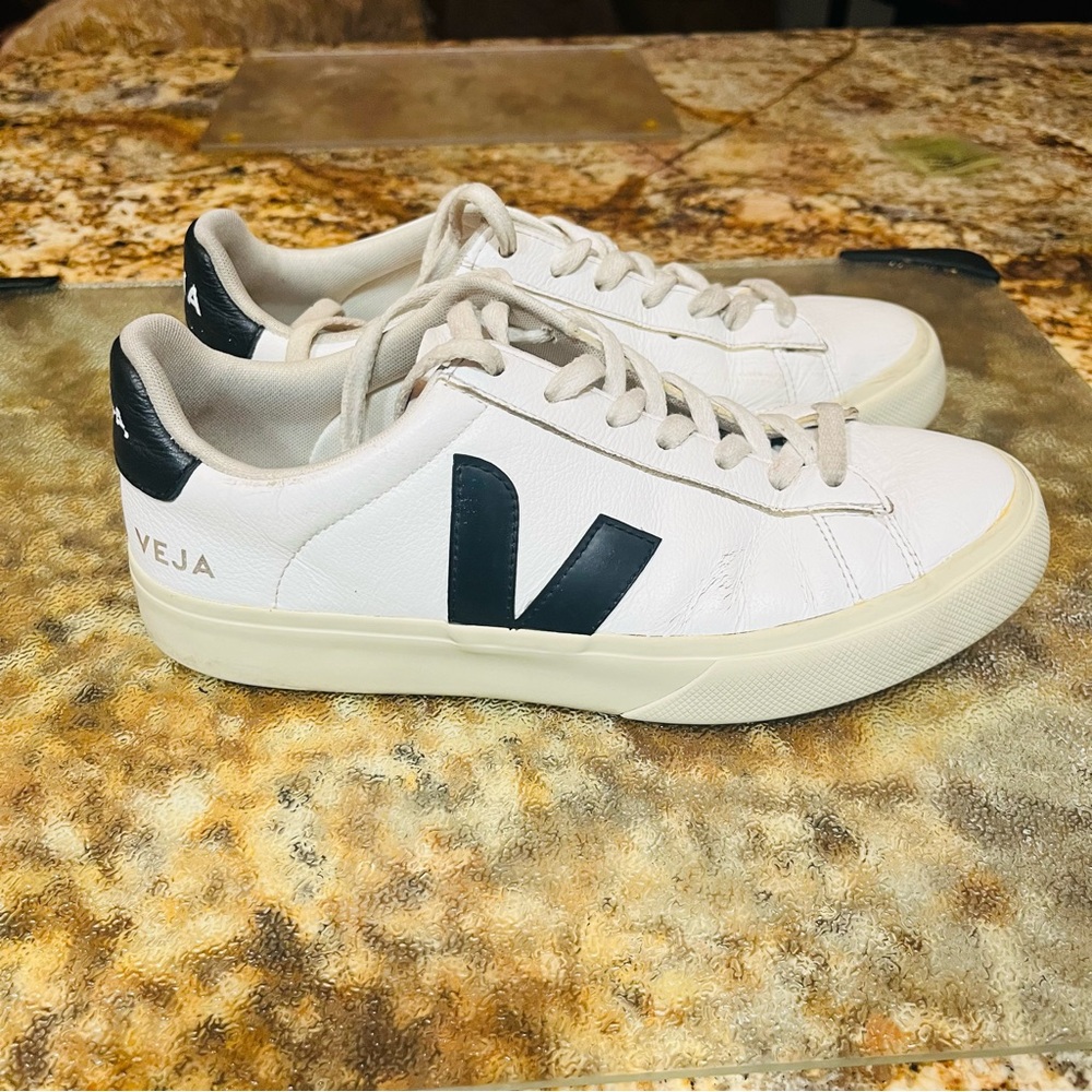 Veja Campo Bicolor Leather Low-Top Sneakers Sz 8